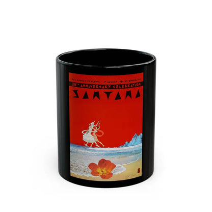 santana 20th anniversary celebration concert 1981 (Music Poster) Black Coffee Mug-11oz-Go Mug Yourself