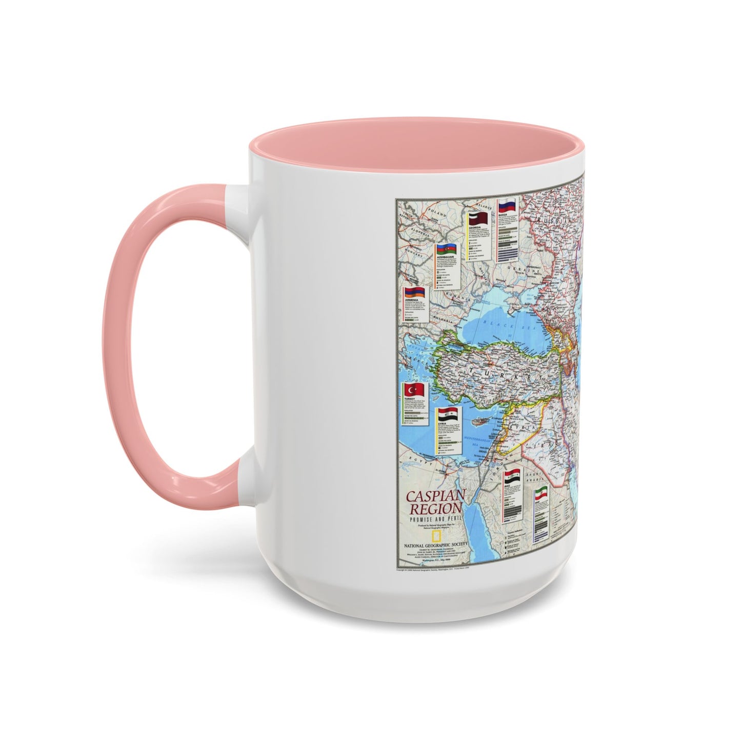 Caspian Region- Promise and Peril (1999) (Map) Accent Coffee Mug