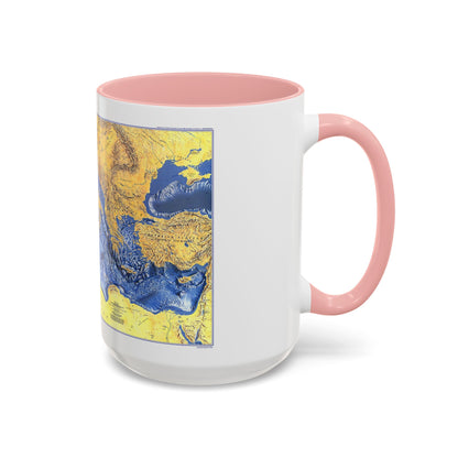Mediterranean Seafloor (1982) (Map) Accent Coffee Mug