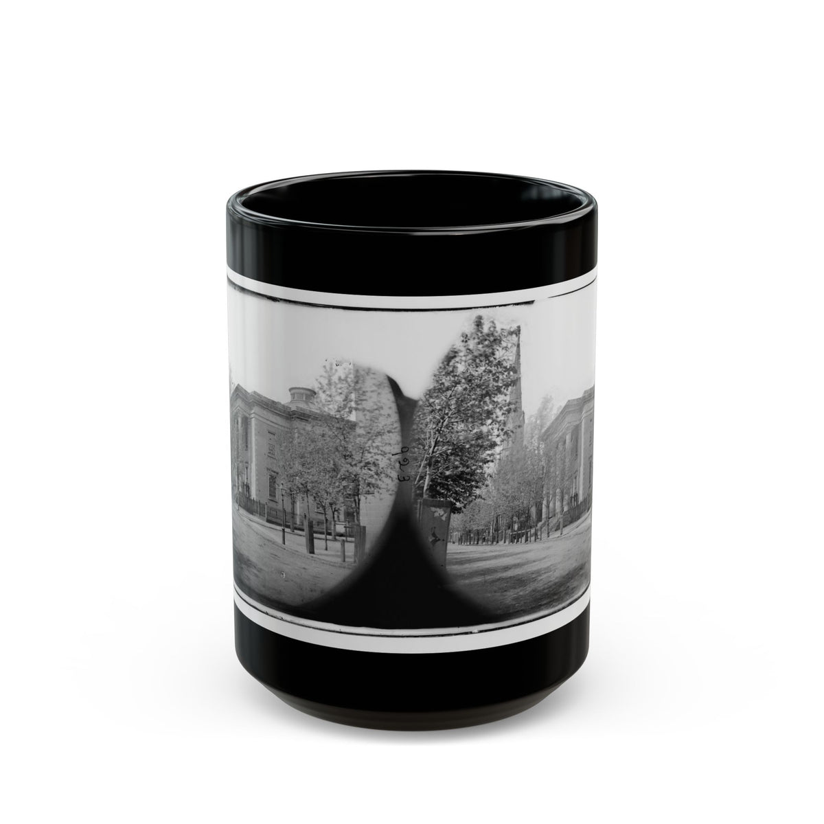 Richmond, Va. City Hall; Sycamore Church Beyond (Capitol Street) (U.S. Civil War) Black Coffee Mug