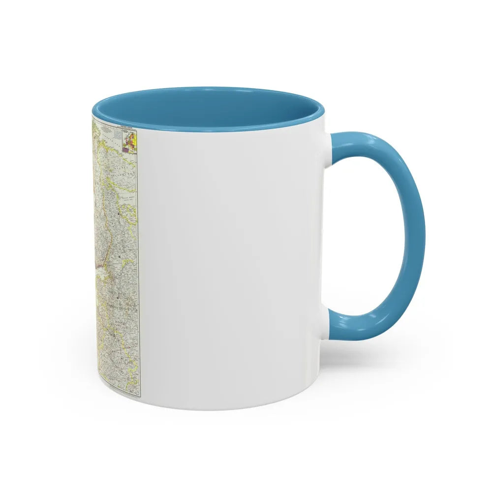 Europe, Northern (1954) (Map) Accent Coffee Mug-Go Mug Yourself