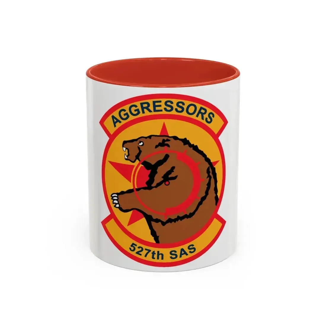 527TH SAS AGRESSORS (U.S. Air Force) Accent Coffee Mug 11oz Red - Go Mug Yourself