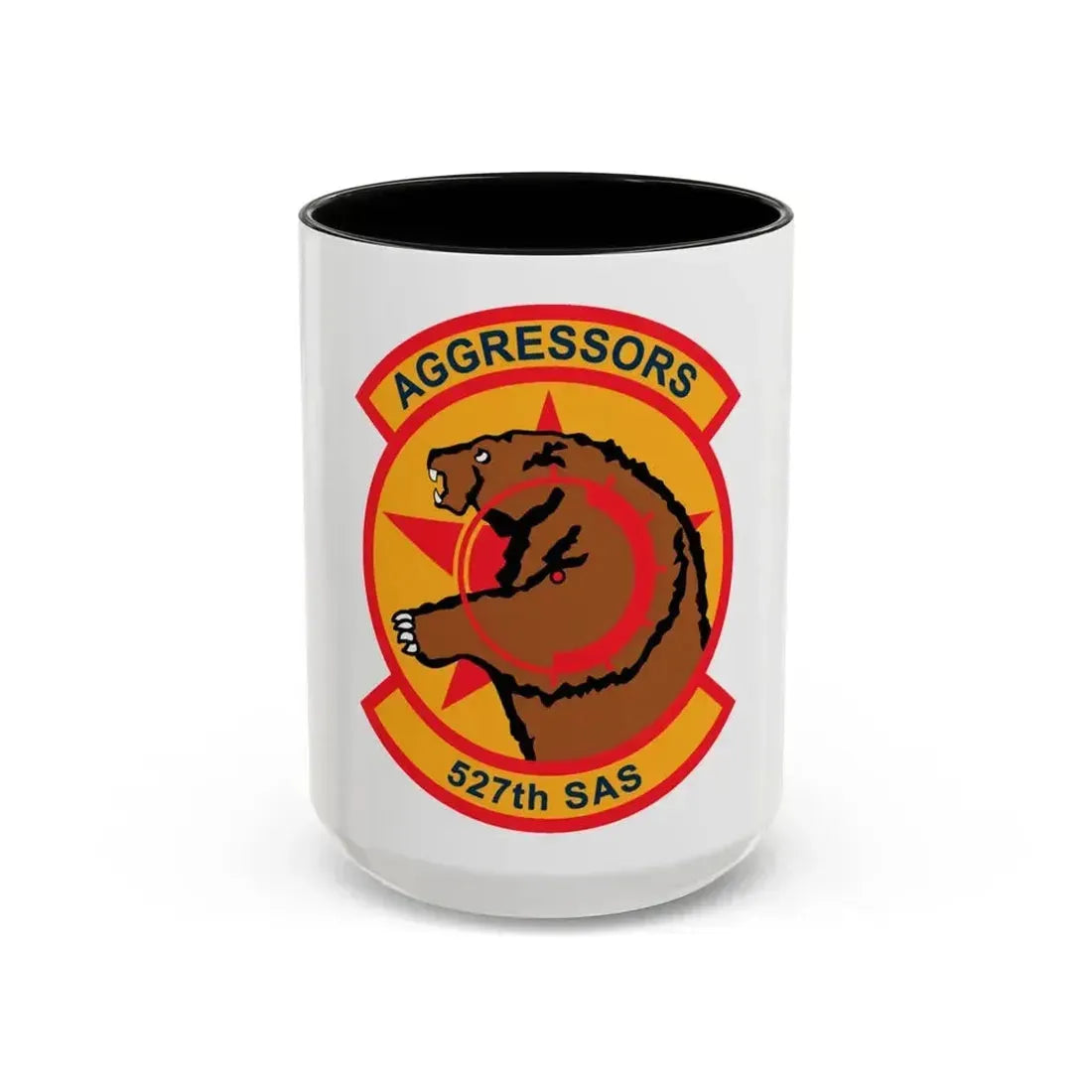 527TH SAS AGRESSORS (U.S. Air Force) Accent Coffee Mug 15oz Black - Go Mug Yourself