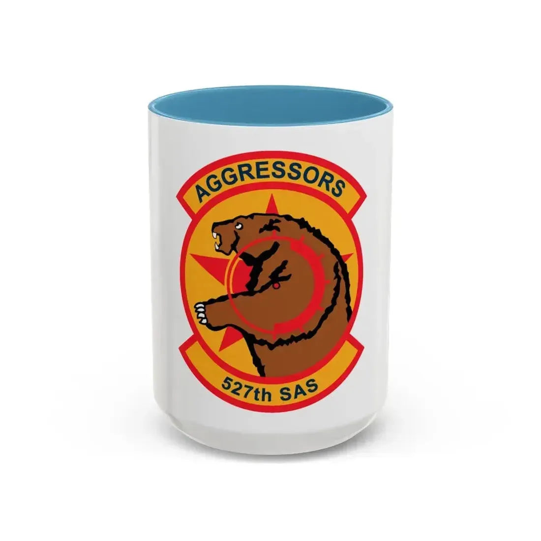 527TH SAS AGRESSORS (U.S. Air Force) Accent Coffee Mug 15oz Light Blue - Go Mug Yourself