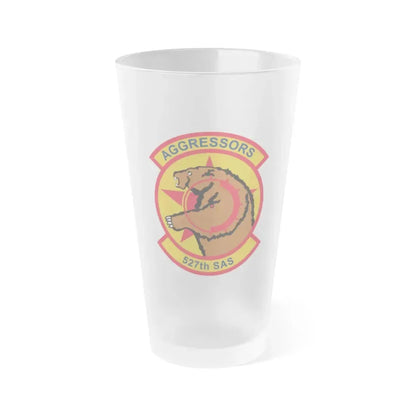 527TH SAS AGRESSORS (U.S. Air Force) Frosted Pint Glass 16oz Default Title - Go Mug Yourself