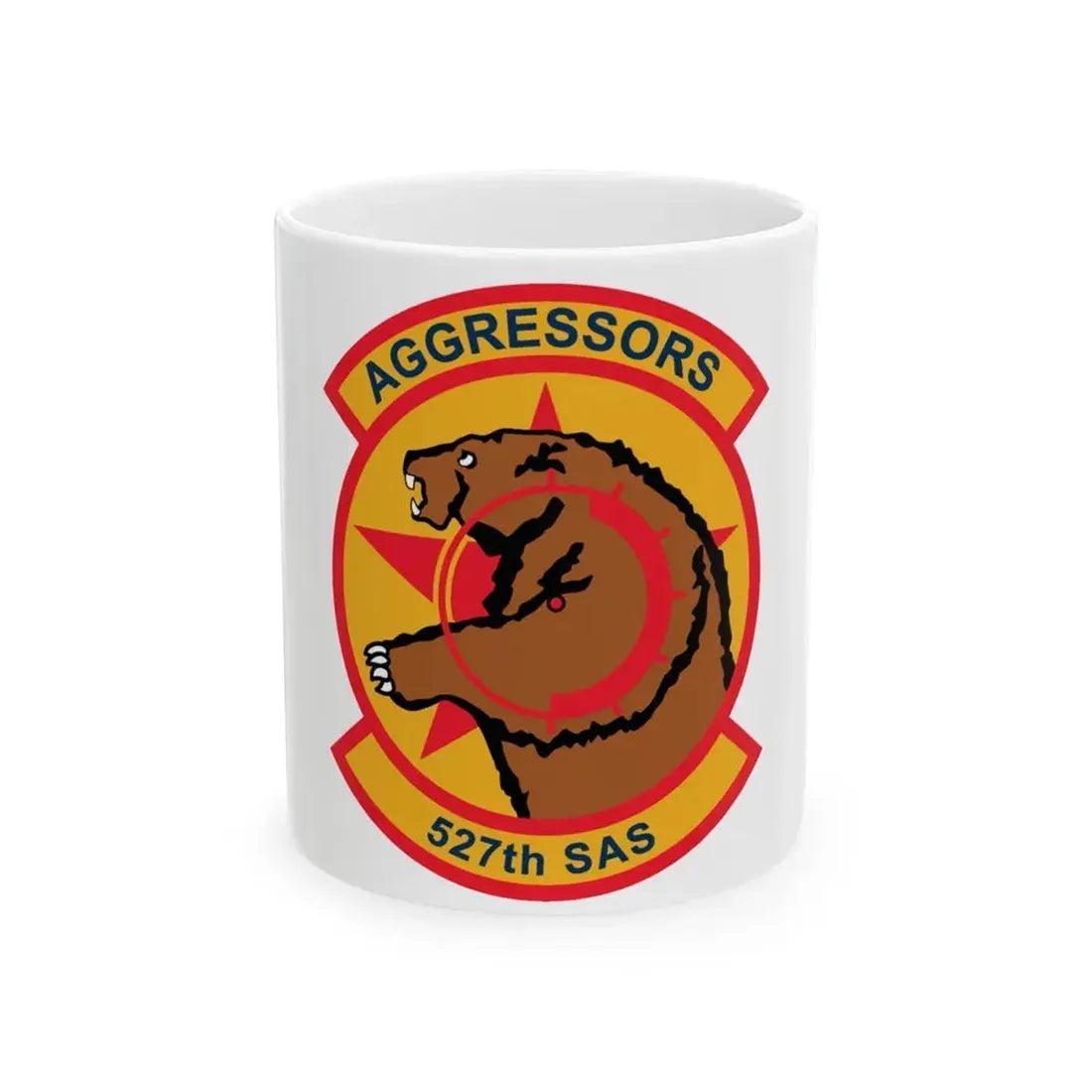 527TH SAS AGRESSORS (U.S. Air Force) White Coffee Mug 11oz - Go Mug Yourself