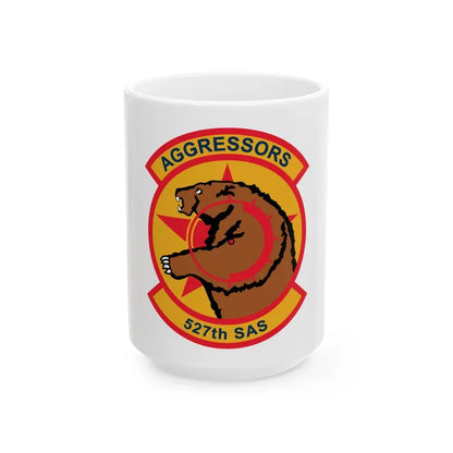 527TH SAS AGRESSORS (U.S. Air Force) White Coffee Mug 15oz - Go Mug Yourself