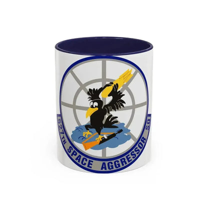 527th Space Aggressor Squadron (U.S. Air Force) Accent Coffee Mug 11oz Navy - Go Mug Yourself
