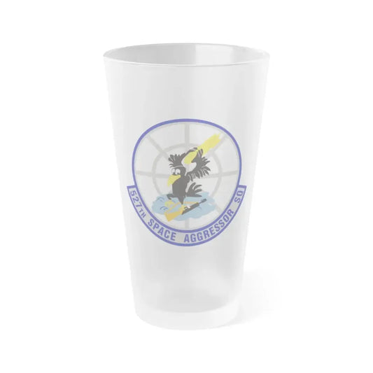 527th Space Aggressor Squadron (U.S. Air Force) Frosted Pint Glass 16oz 16oz Frosted - Go Mug Yourself