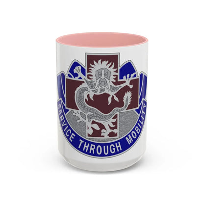 528 Field Hospital (U.S. Army) Accent Coffee Mug-15oz-Pink-Go Mug Yourself