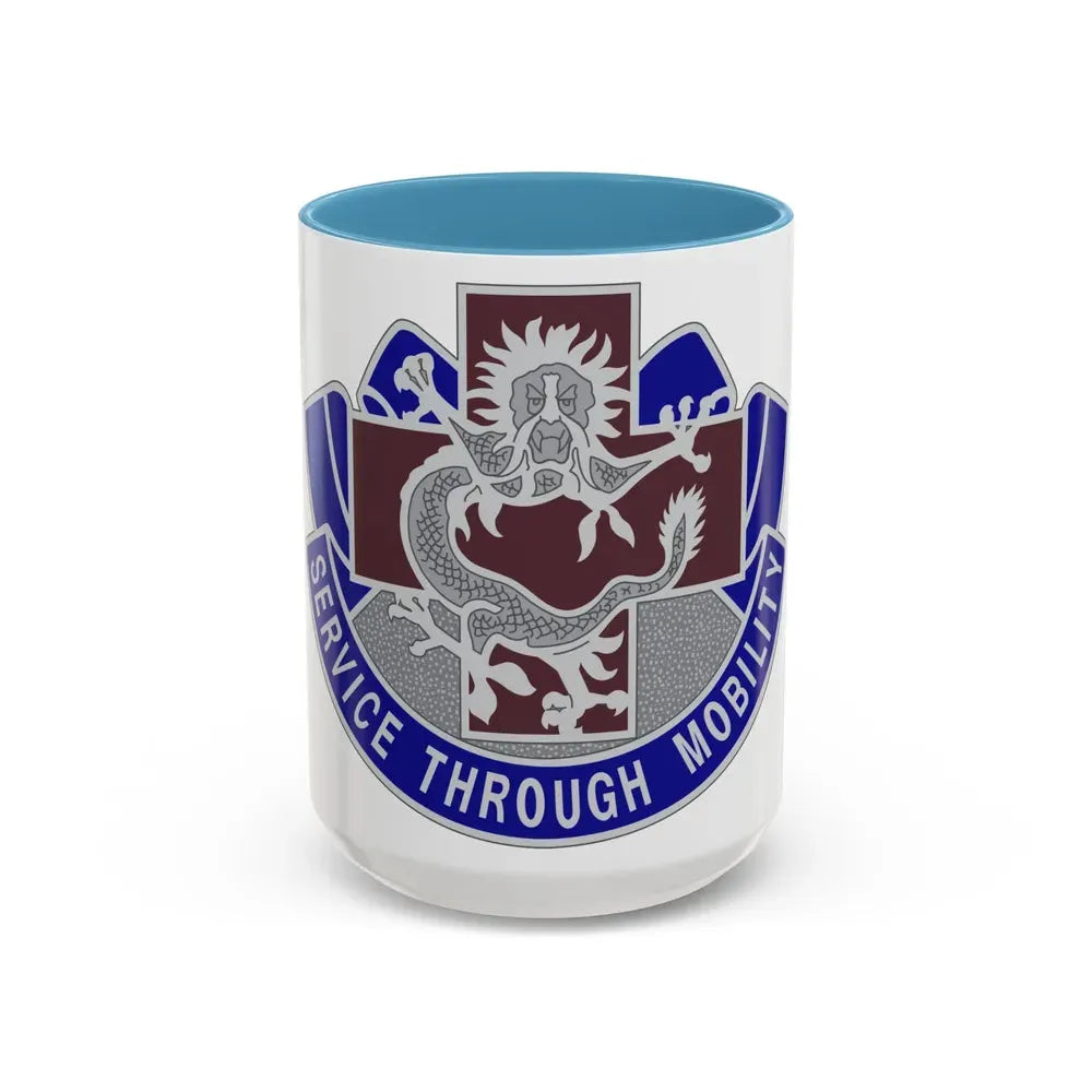 528 Field Hospital (U.S. Army) Accent Coffee Mug 15oz Light Blue - Go Mug Yourself