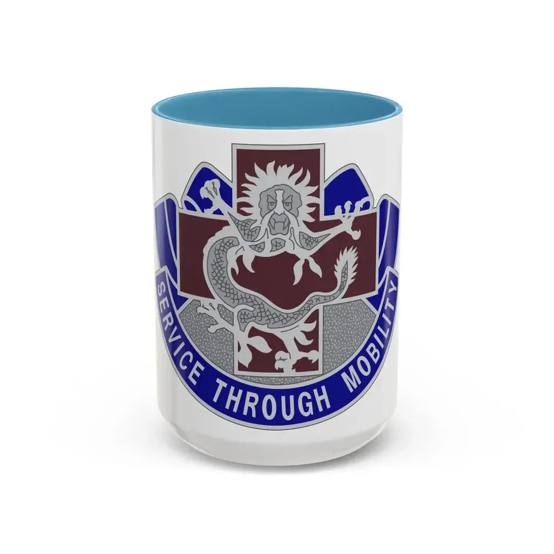528 Field Hospital (U.S. Army) Accent Coffee Mug 15oz Light Blue - Go Mug Yourself
