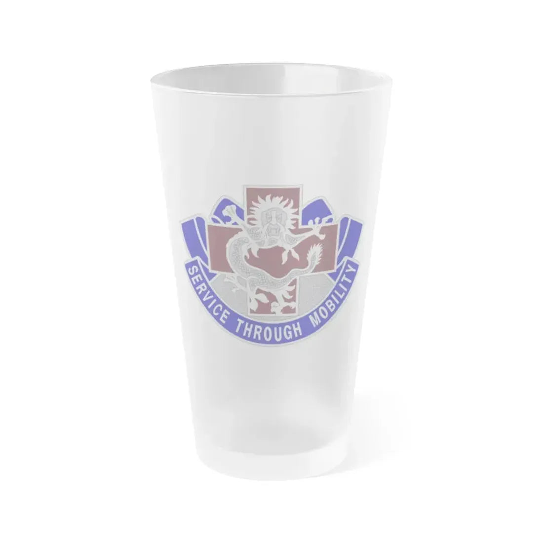 528 Field Hospital (U.S. Army) Frosted Pint Glass 16oz Default Title - Go Mug Yourself