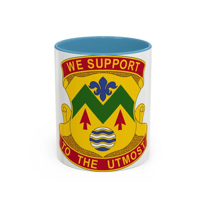 528 Sustainment Brigade (U.S. Army) Accent Coffee Mug-11oz-Light Blue-Go Mug Yourself