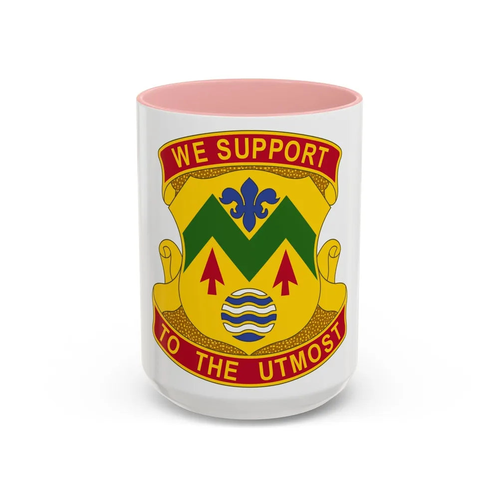 528 Sustainment Brigade (U.S. Army) Accent Coffee Mug-15oz-Pink-Go Mug Yourself