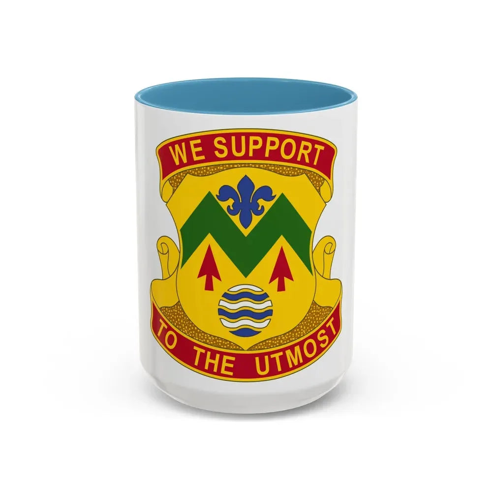 528 Sustainment Brigade (U.S. Army) Accent Coffee Mug 15oz Light Blue - Go Mug Yourself