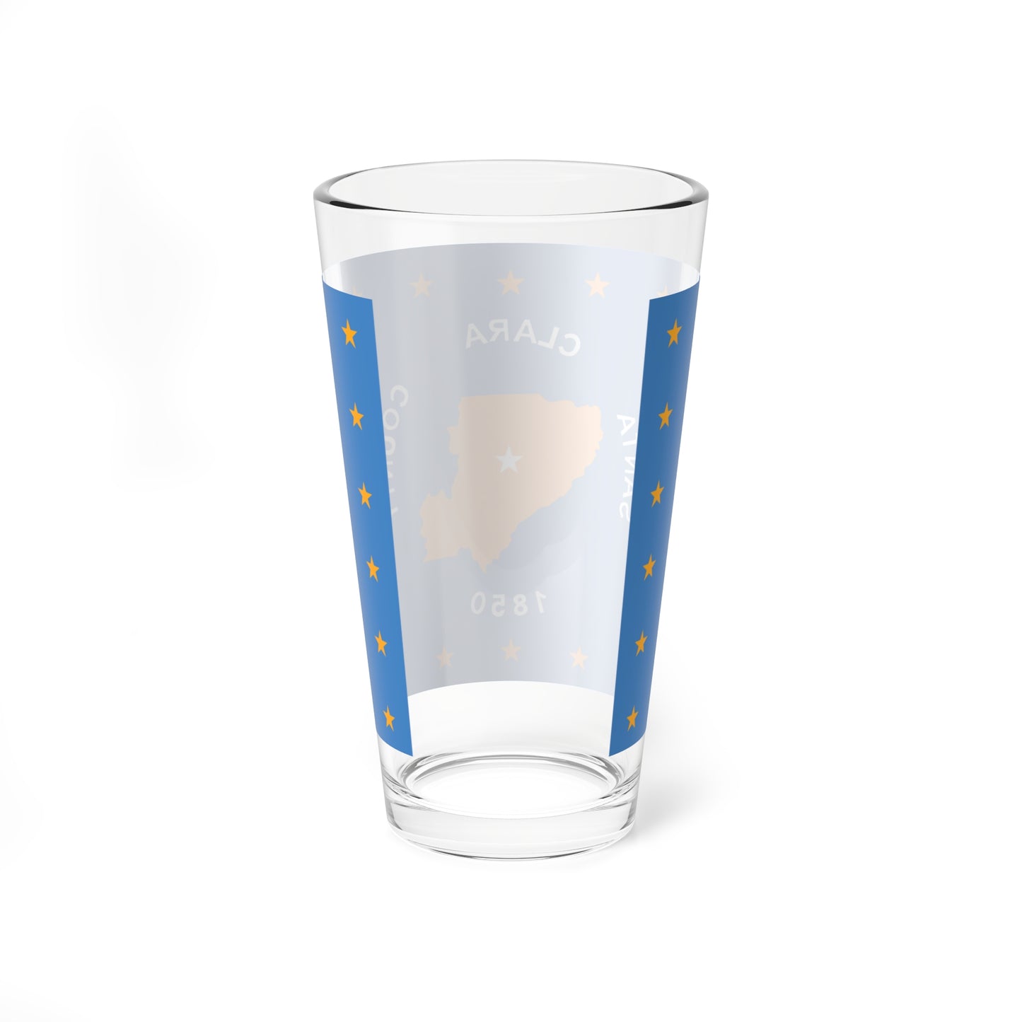Flag of Santa Clara County California (United States) Pint Glass 16oz