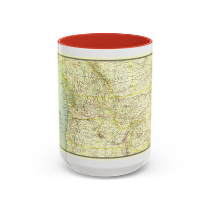 USA - Northwestern (1941) (Map) Accent Coffee Mug