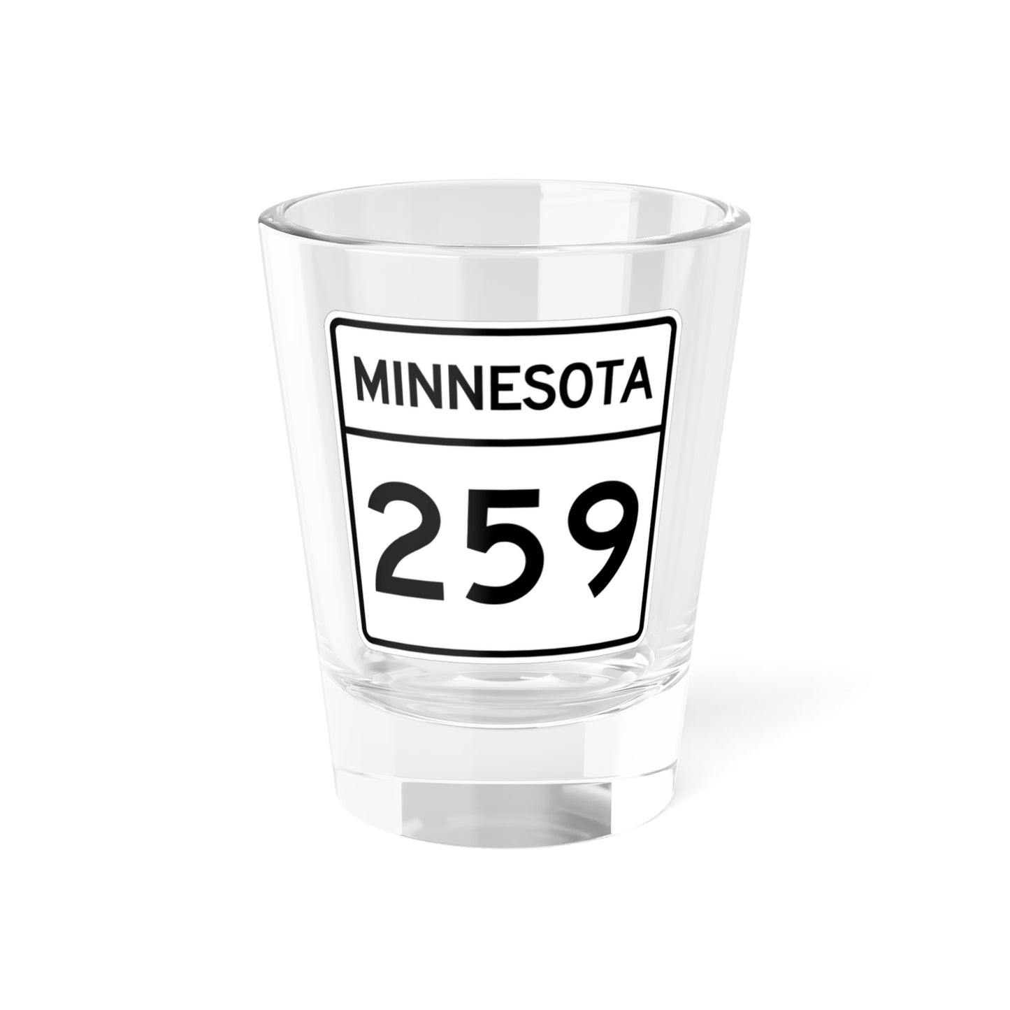 MN-259 1948 (Minnesota) (Road Sign) Shot Glass 1.5oz