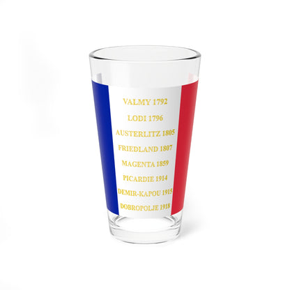 45e regiment dinfanterie de ligne - drapeau (France) Pint Glass 16oz