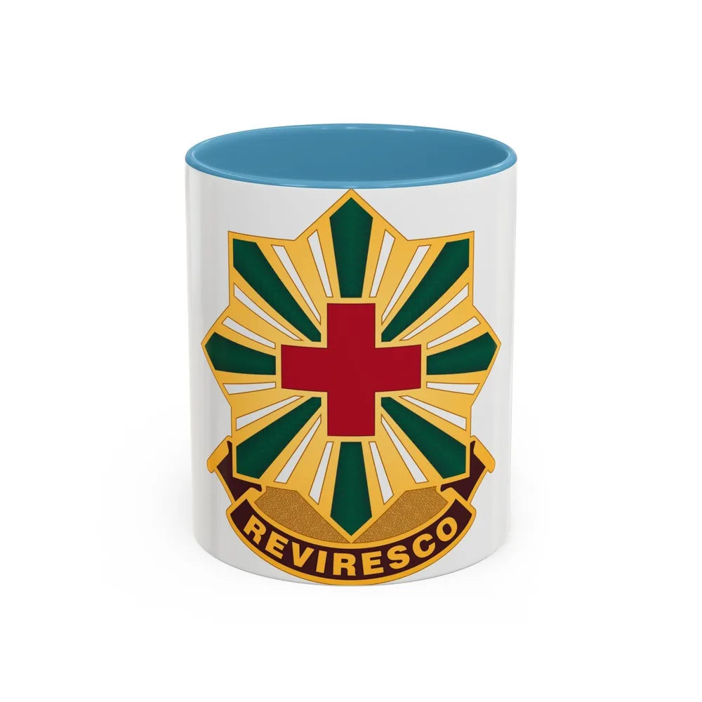 528th Hospital Center (U.S. Army) Accent Coffee Mug-11oz-Light Blue-Go Mug Yourself