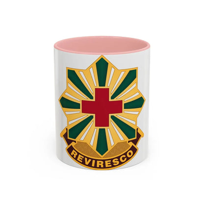 528th Hospital Center (U.S. Army) Accent Coffee Mug-11oz-Pink-Go Mug Yourself