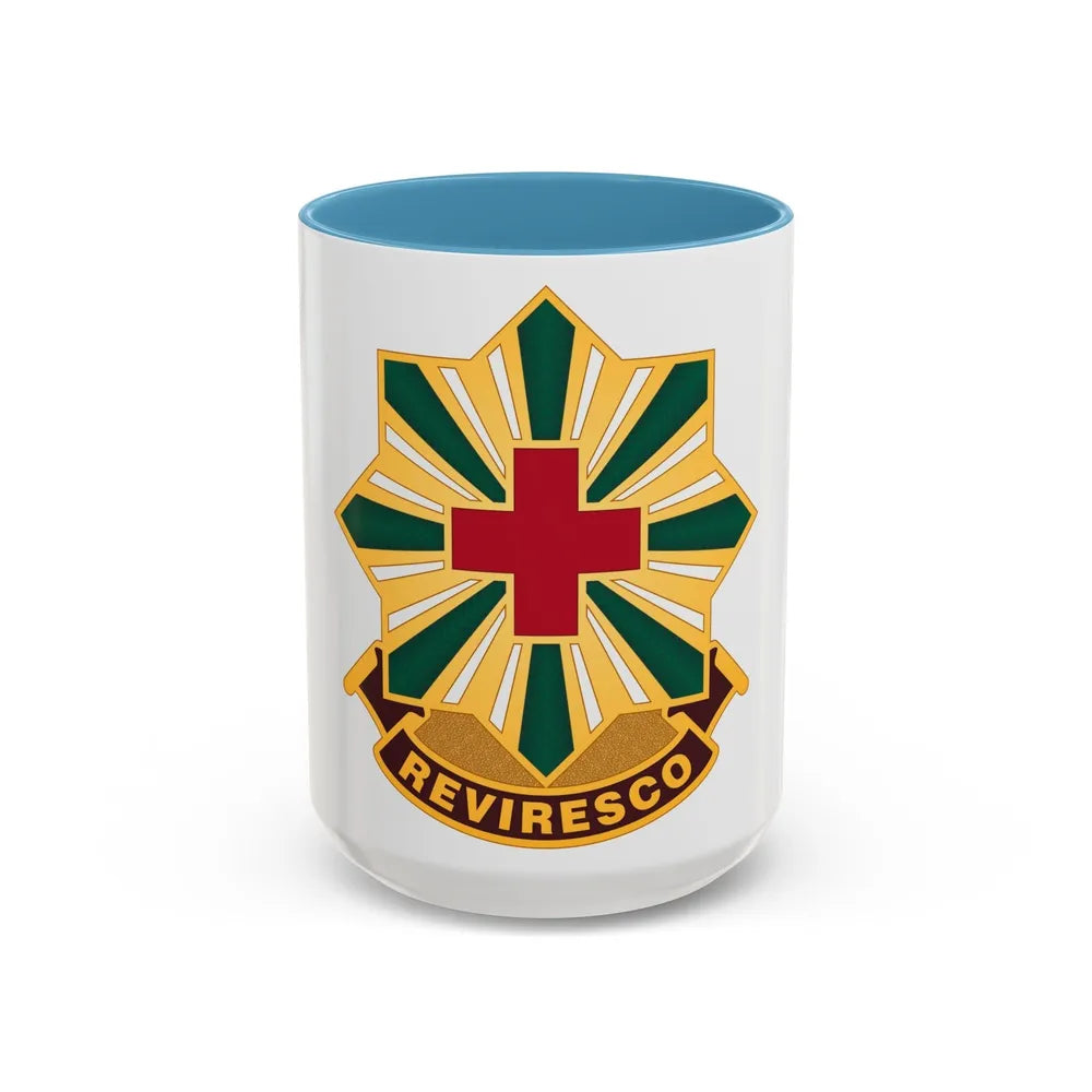 528th Hospital Center (U.S. Army) Accent Coffee Mug-15oz-Light Blue-Go Mug Yourself