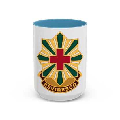 528th Hospital Center (U.S. Army) Accent Coffee Mug-15oz-Light Blue-Go Mug Yourself