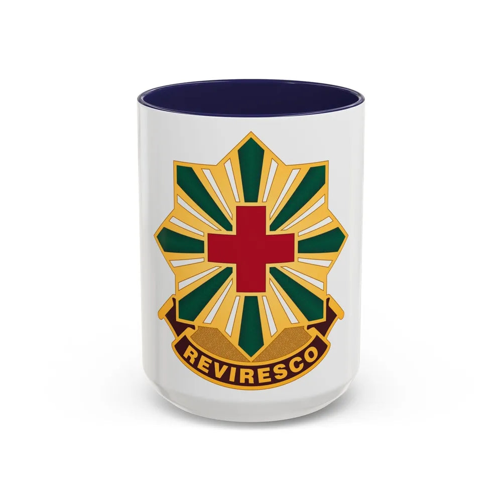 528th Hospital Center (U.S. Army) Accent Coffee Mug-15oz-Navy-Go Mug Yourself