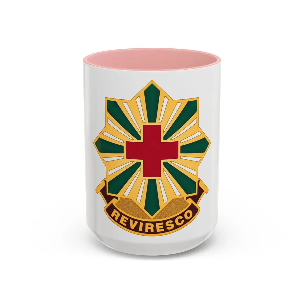 528th Hospital Center (U.S. Army) Accent Coffee Mug-15oz-Pink-Go Mug Yourself