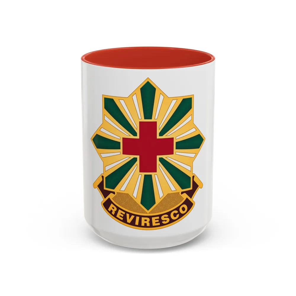 528th Hospital Center (U.S. Army) Accent Coffee Mug-15oz-Red-Go Mug Yourself