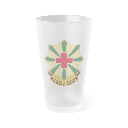 528th Hospital Center (U.S. Army) Frosted Pint Glass 16oz-Go Mug Yourself