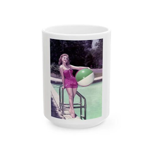 Debra Paget #590 (Vintage Female Icon) White Coffee Mug-15oz-Go Mug Yourself