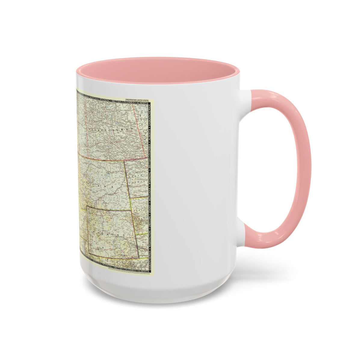 USA - Northwestern (1950) (Map) Accent Coffee Mug