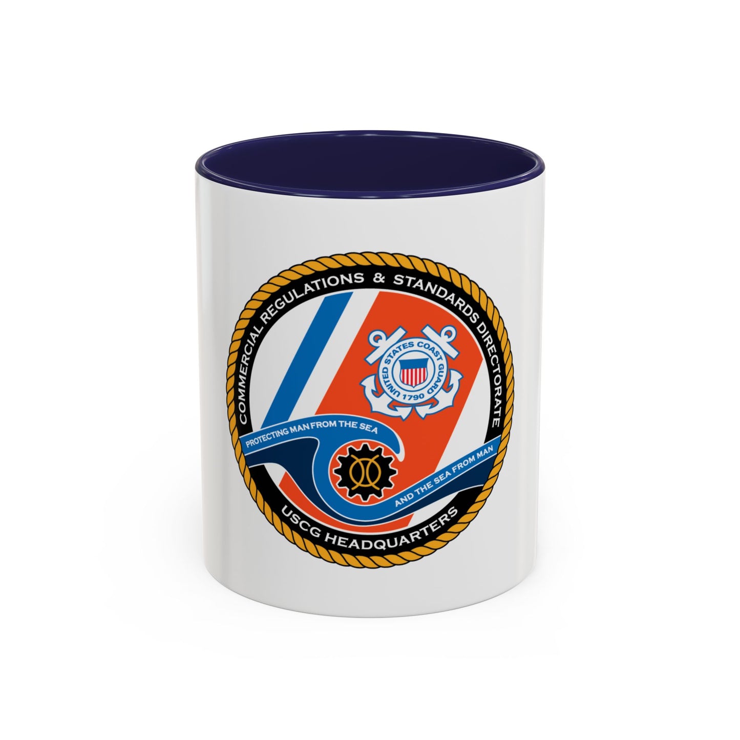USCG HQ CG ENG 1 Comm Reg Stnd Dlr (U.S. Coast Guard) Accent Coffee Mug