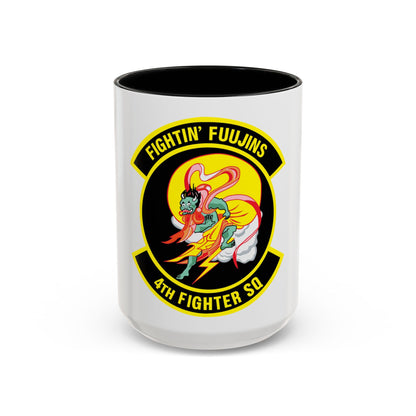 4th Fighter SQ Fightin' Fuujins (U.S. Air Force) Accent Coffee Mug