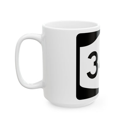 NY-34B (New York) (Road Sign) White Coffee Mug