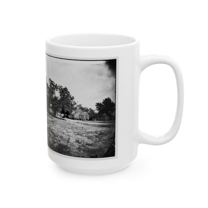 Cold Harbor, Va, Vicinity. W. P. Burnett's House; Tents At Left (U.S. Civil War) White Coffee Mug