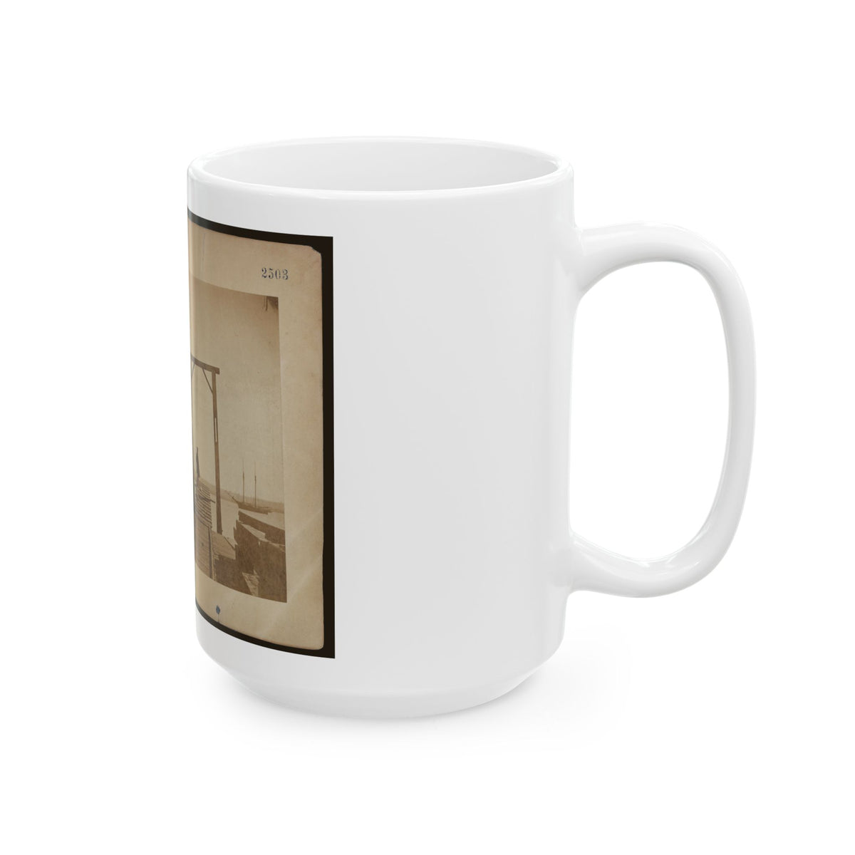Bridges By Means Of Which Cars Are Loaded Upon Or Unloaded From Arks Or Barges (U.S. Civil War) White Coffee Mug
