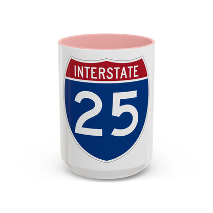 Interstate 25 (U.S. Highways) Accent Coffee Mug