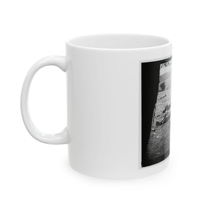Gettysburg, Pa. Bodies Of Federal Soldiers, Killed On July 1, Near The Mcpherson Woods (U.S. Civil War) White Coffee Mug