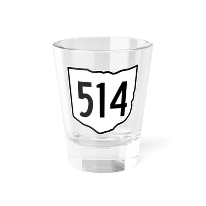 OH-514 1960 (Ohio) (Road Sign) Shot Glass 1.5oz