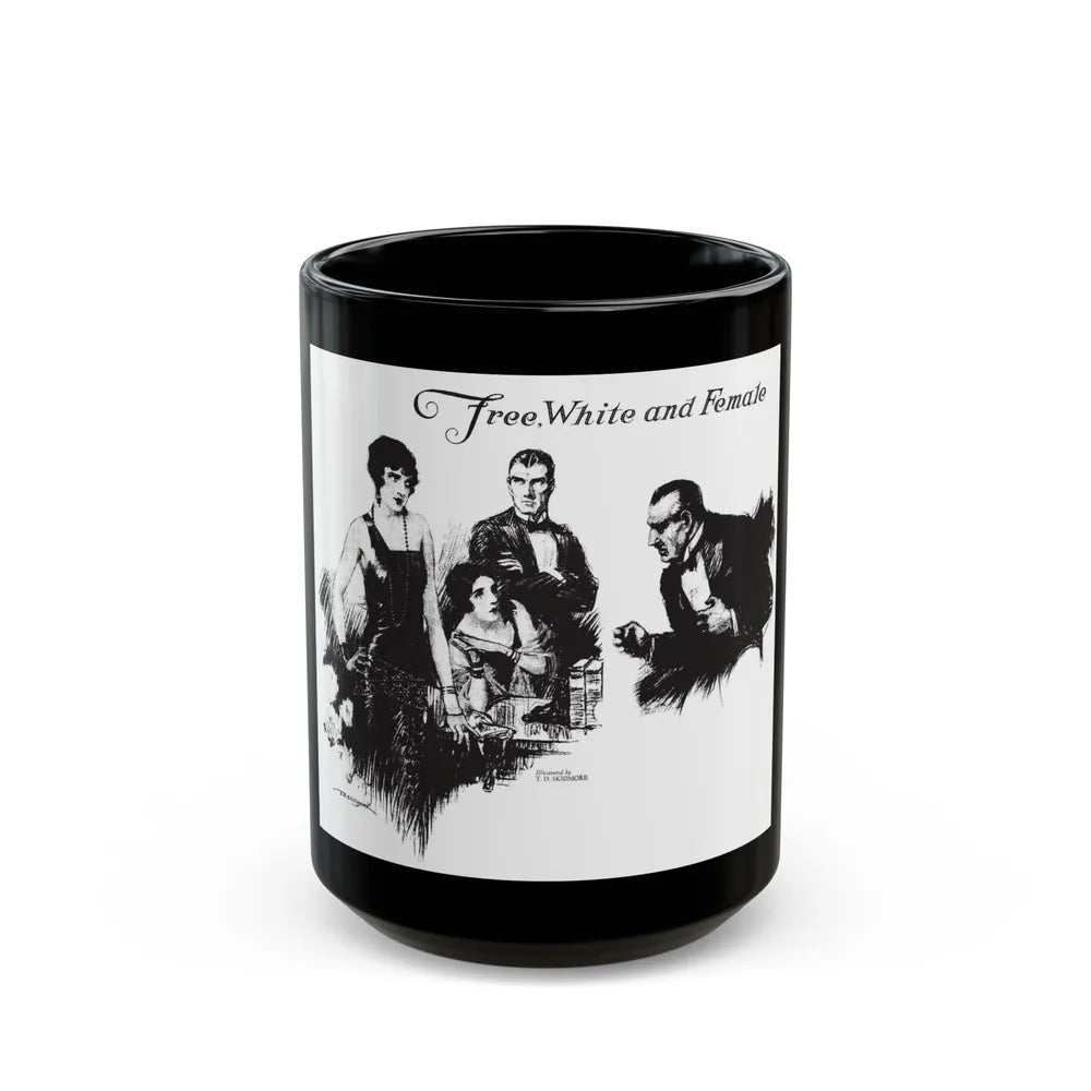 Free, White and Female (5), Collier's, March 10, 1928 - Black Coffee Mug-15oz-Go Mug Yourself