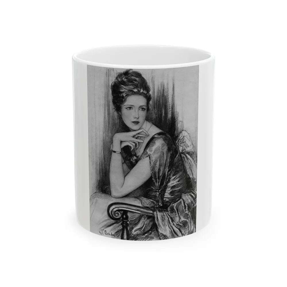 Constance - the Heroine of 'The Indian Drum', Metropolitan, March 1917 - White Coffee Mug-11oz-Go Mug Yourself