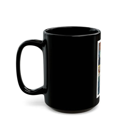 Caught In The Act by Steve McNeil, The Saturday Evening Post, 1956 - Black Coffee Mug-Go Mug Yourself