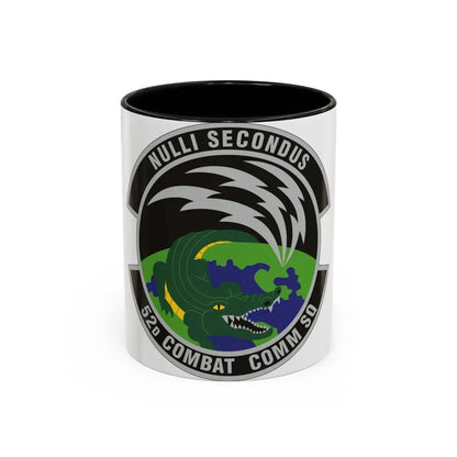 52d Combat Communications Squadron (U.S. Air Force) Accent Coffee Mug 11oz Black - Go Mug Yourself