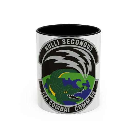 52d Combat Communications Squadron (U.S. Air Force) Accent Coffee Mug 11oz Black - Go Mug Yourself