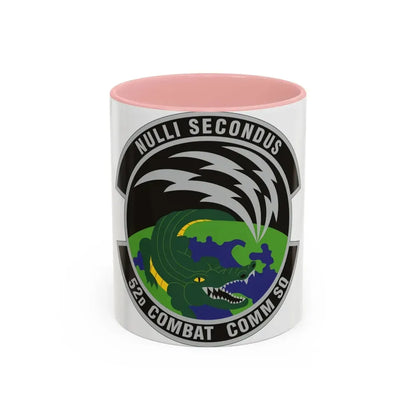 52d Combat Communications Squadron (U.S. Air Force) Accent Coffee Mug 11oz Pink - Go Mug Yourself