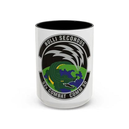 52d Combat Communications Squadron (U.S. Air Force) Accent Coffee Mug 15oz Black - Go Mug Yourself