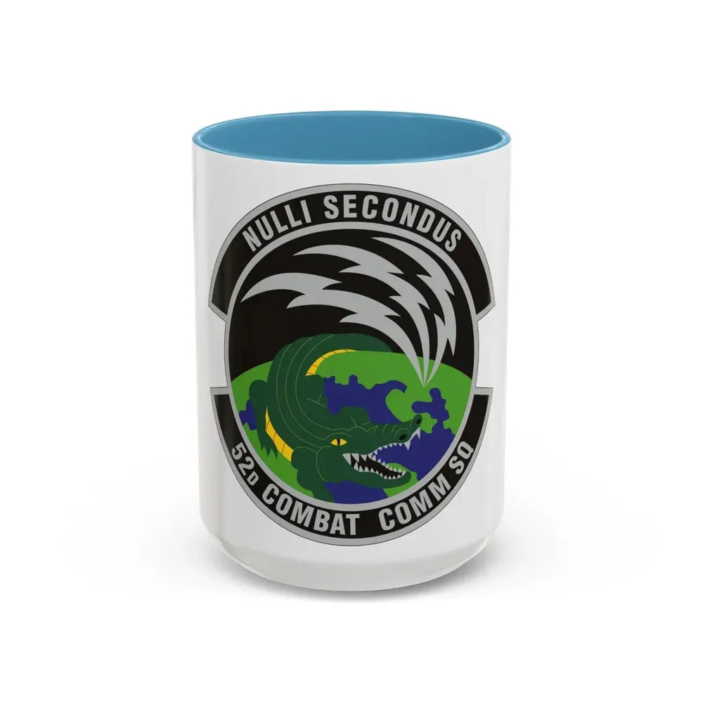 52d Combat Communications Squadron (U.S. Air Force) Accent Coffee Mug 15oz Light Blue - Go Mug Yourself